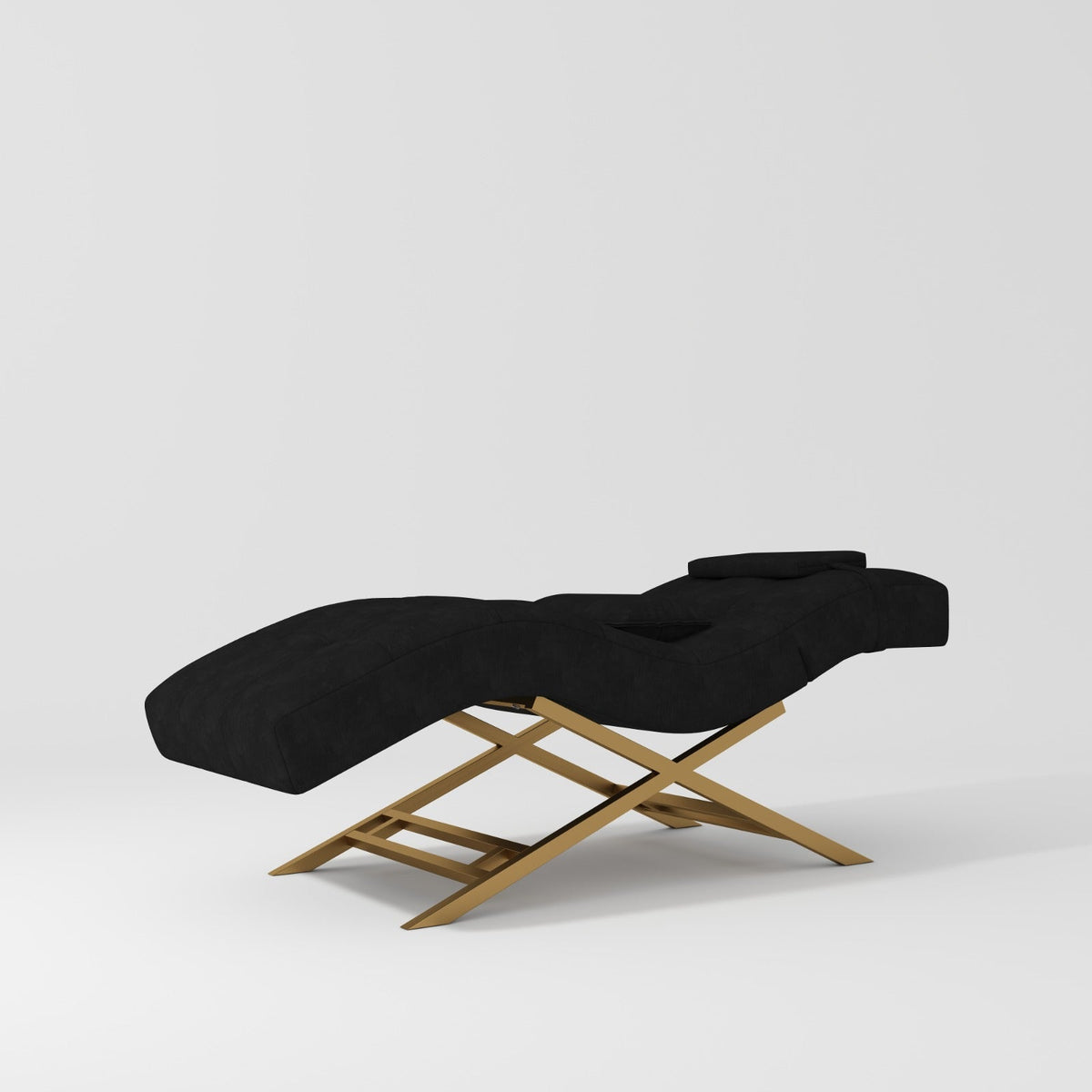 adjustable salon bed with padded cushioning