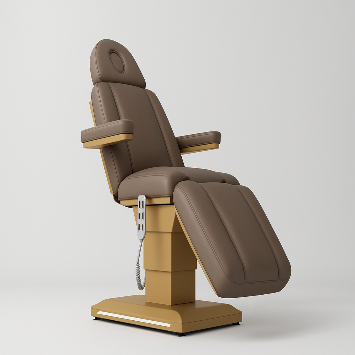 Brown massage chair on a white background