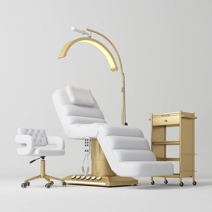 luxury electric beauty bed with moon light and stool