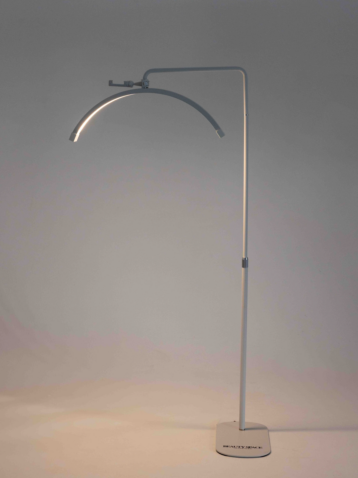 white half moon beauty light in luxury salon