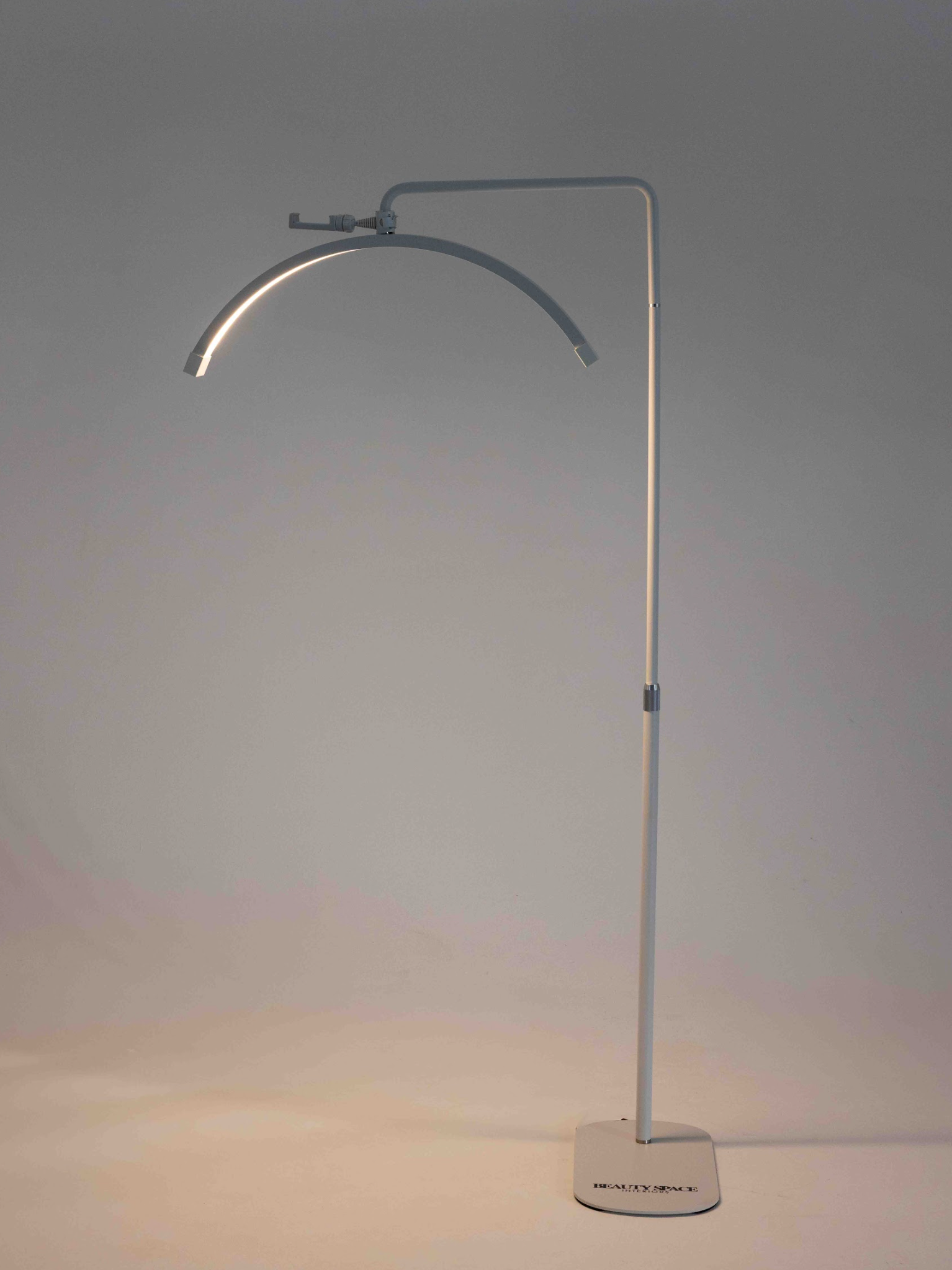 white half moon beauty light in luxury salon