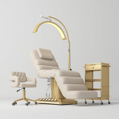 premium lash bed bundle with trolley and chair