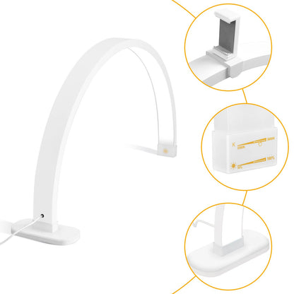 white LED nail lamp close up adjustable arm